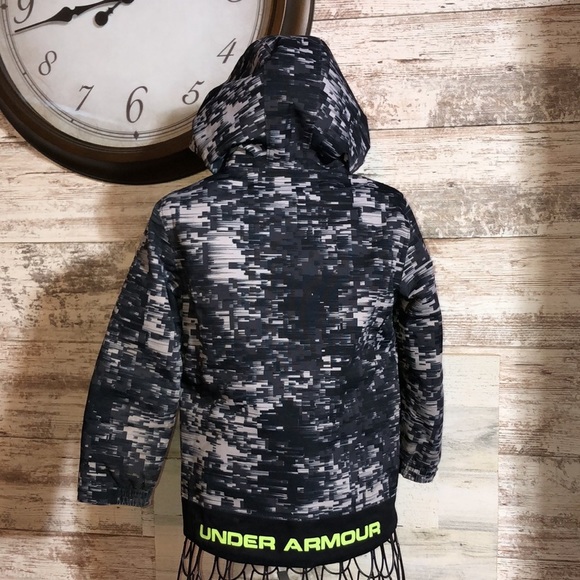 Under Armour Overcast Gray Digi Blur Rideable Jacket - Boys winter jacket size 5 - Picture 4 of 7